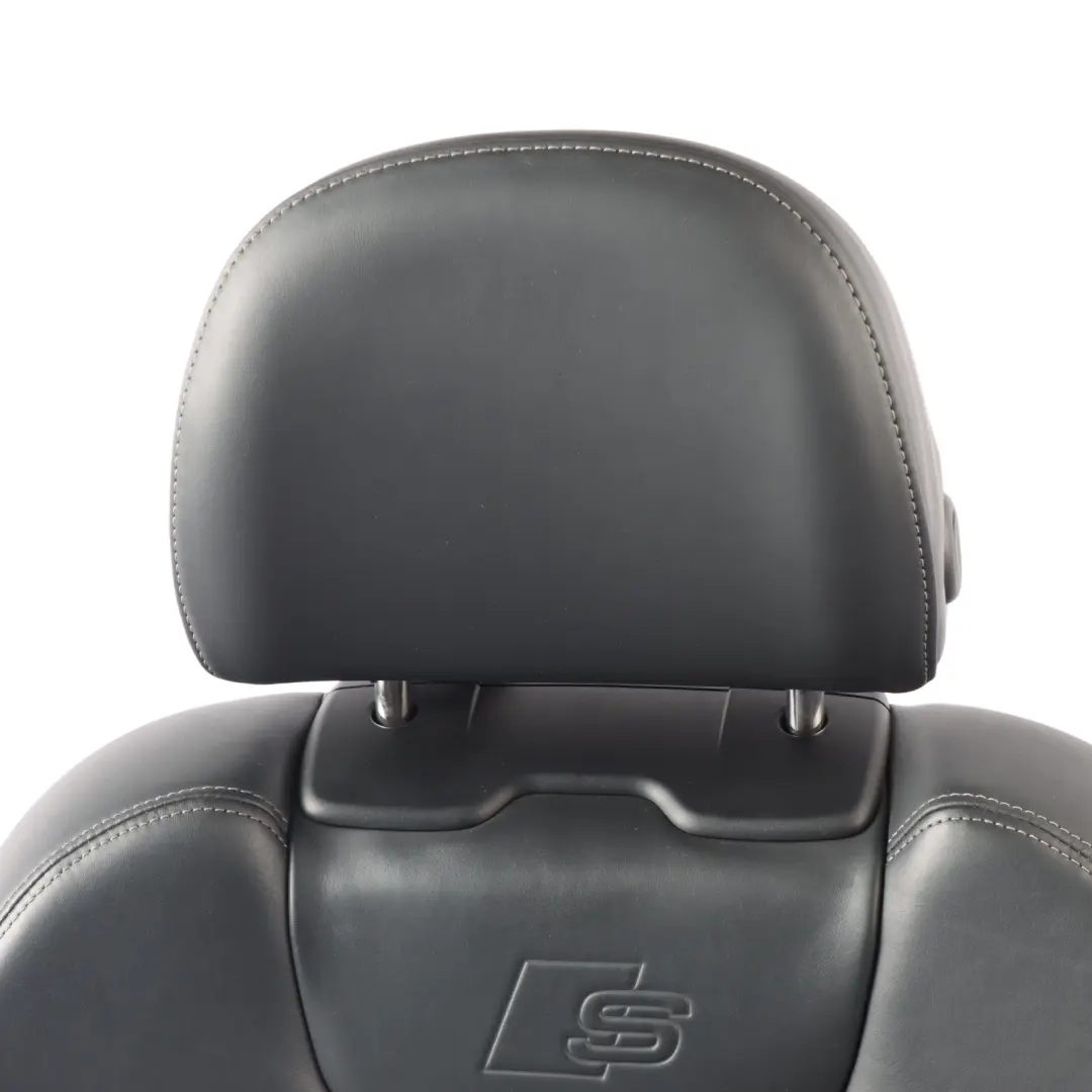 Audi Q7 4M Front Seat S-Line Interior Heated Electric Left N/S Leather Black