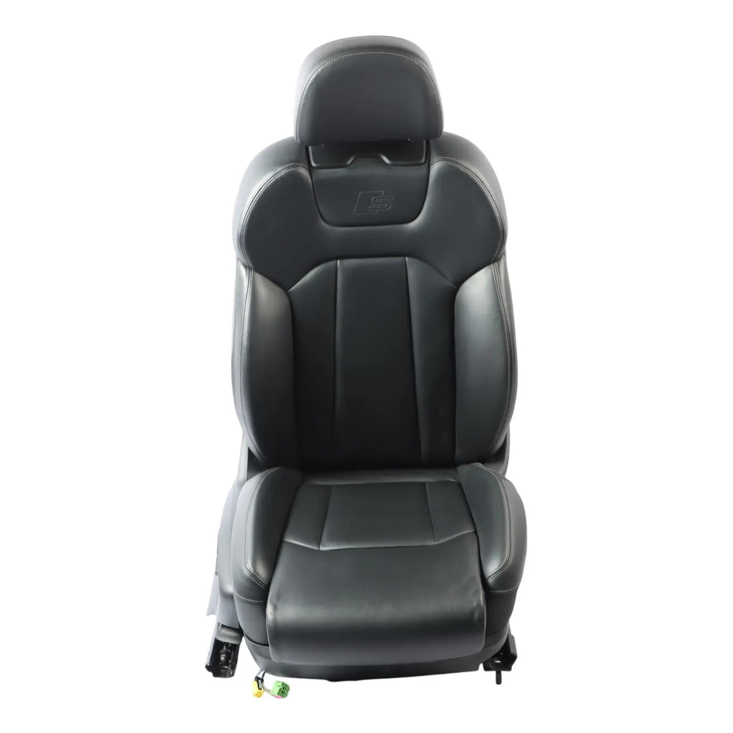 Audi Q7 4M Front Seat S-Line Interior Heated Electric Right O/S Leather Black
