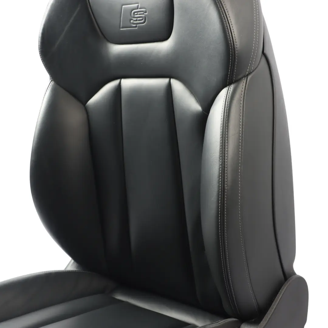 Audi Q7 4M Front Seat S-Line Interior Heated Electric Right O/S Leather Black