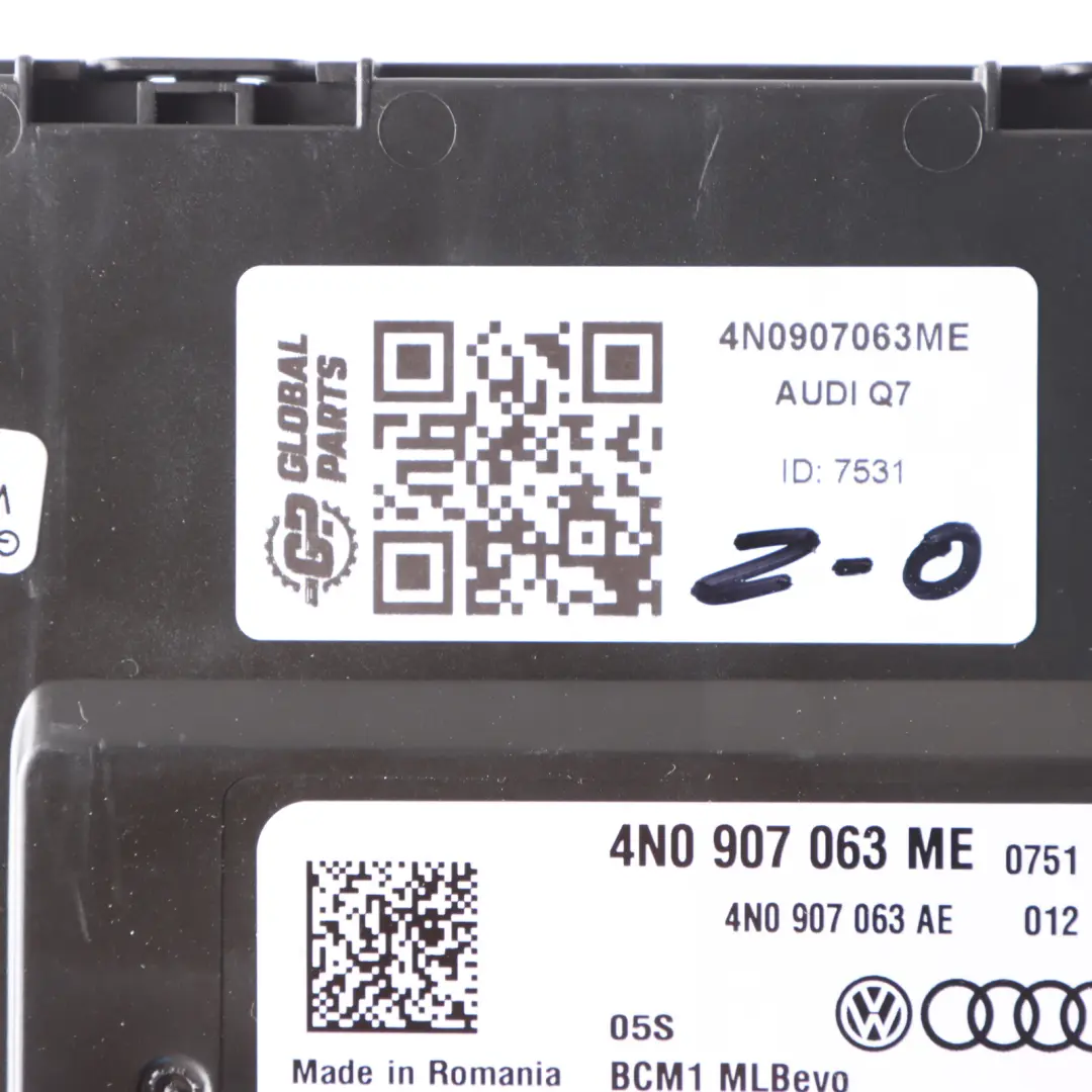 Audi Q7 4M Body Control Comfort Unit Module BCM Convenience Unit ECU 4N0907063ME