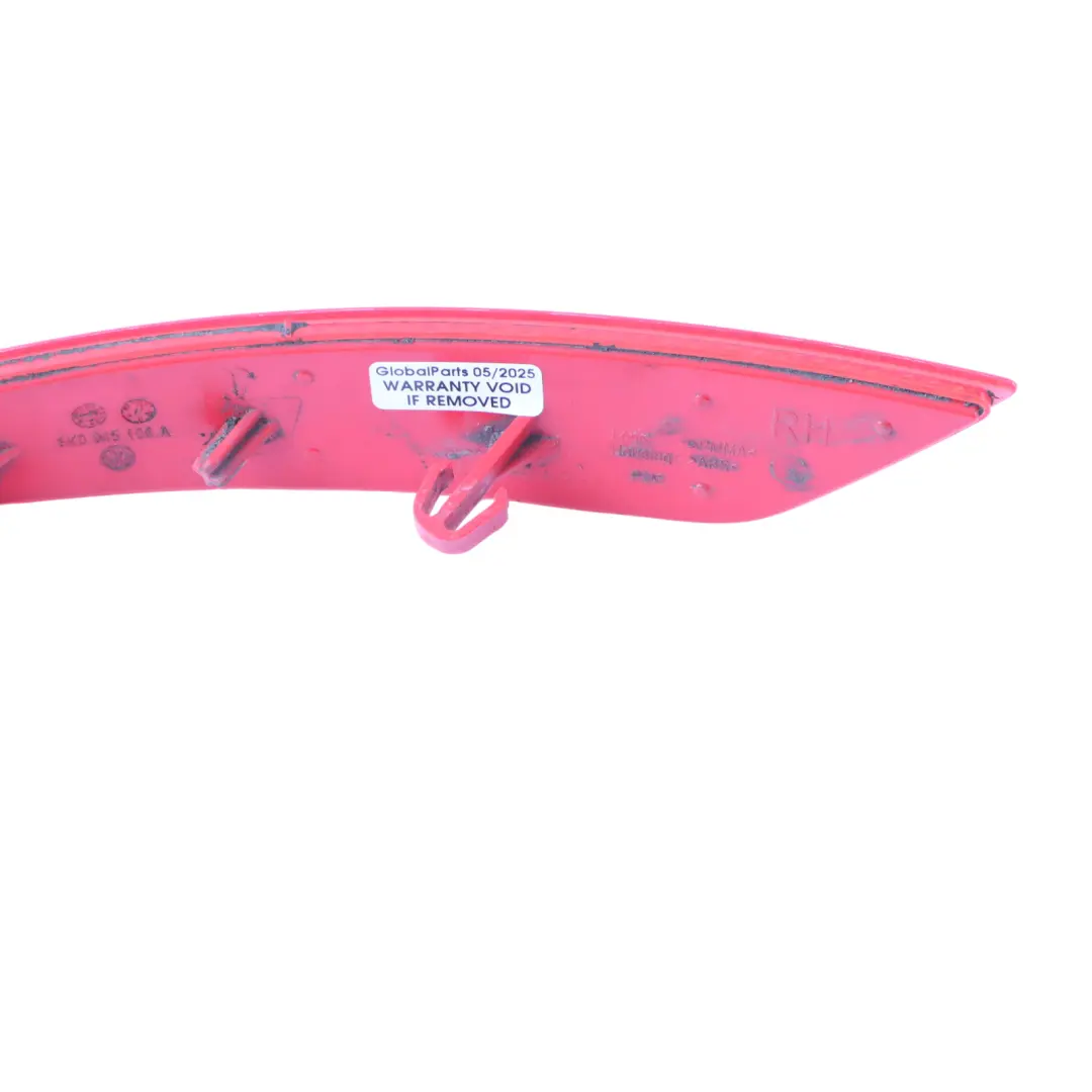 Volkswagen Golf Mk6 Rear Bumper Light Reflector Cover Right O/S Red 5K0945106G