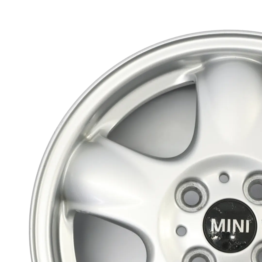 Mini Cooper One R50 R55 R56 Silver Wheel Alloy Rim 15" 5,5J 5-Start Spooler 100