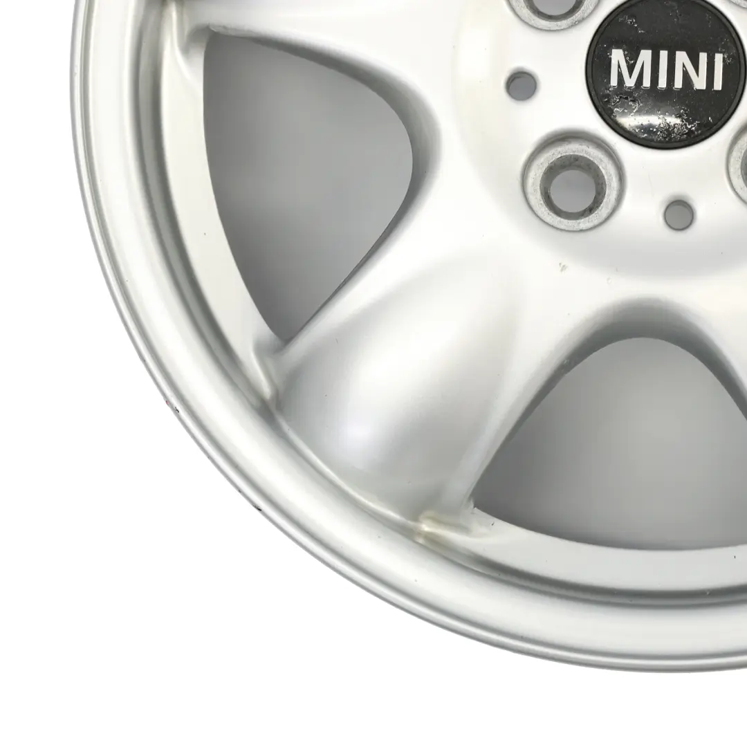 Mini Cooper One R50 R55 R56 Silver Wheel Alloy Rim 15" 5,5J 5-Start Spooler 100