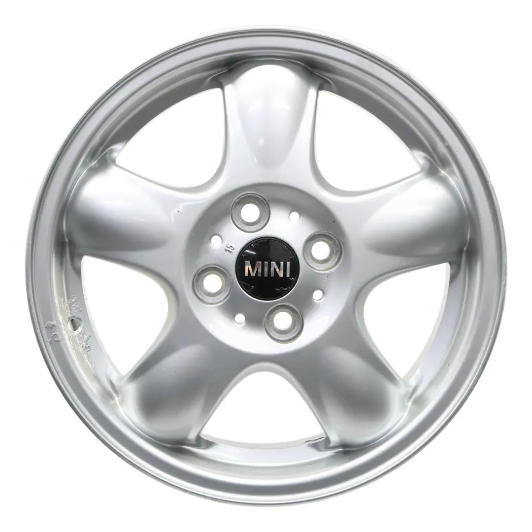 Mini Cooper R50 R56 Llanta aleación plateada 15" 5,5J ET:45 5-Start Spooler 100