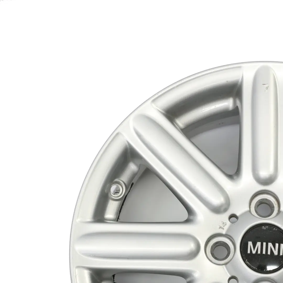 Mini Cooper R55 R56 Silver Wheel Alloy Rim 16" 6,5J ET:48 Rib Spoke 115 6791941