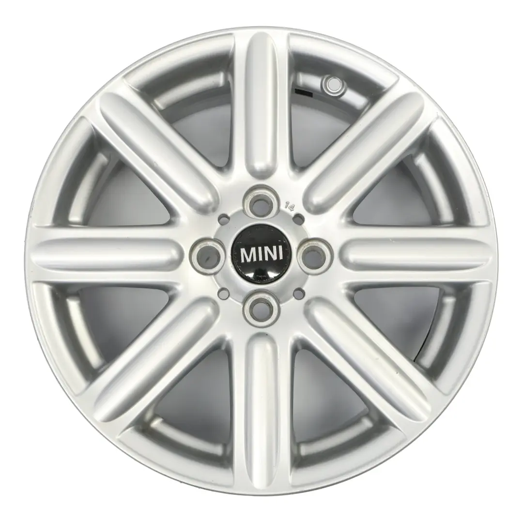Mini Cooper R55 R56 Silver Wheel Alloy Rim 16" 6,5J ET:48 Rib Spoke 115 6791941
