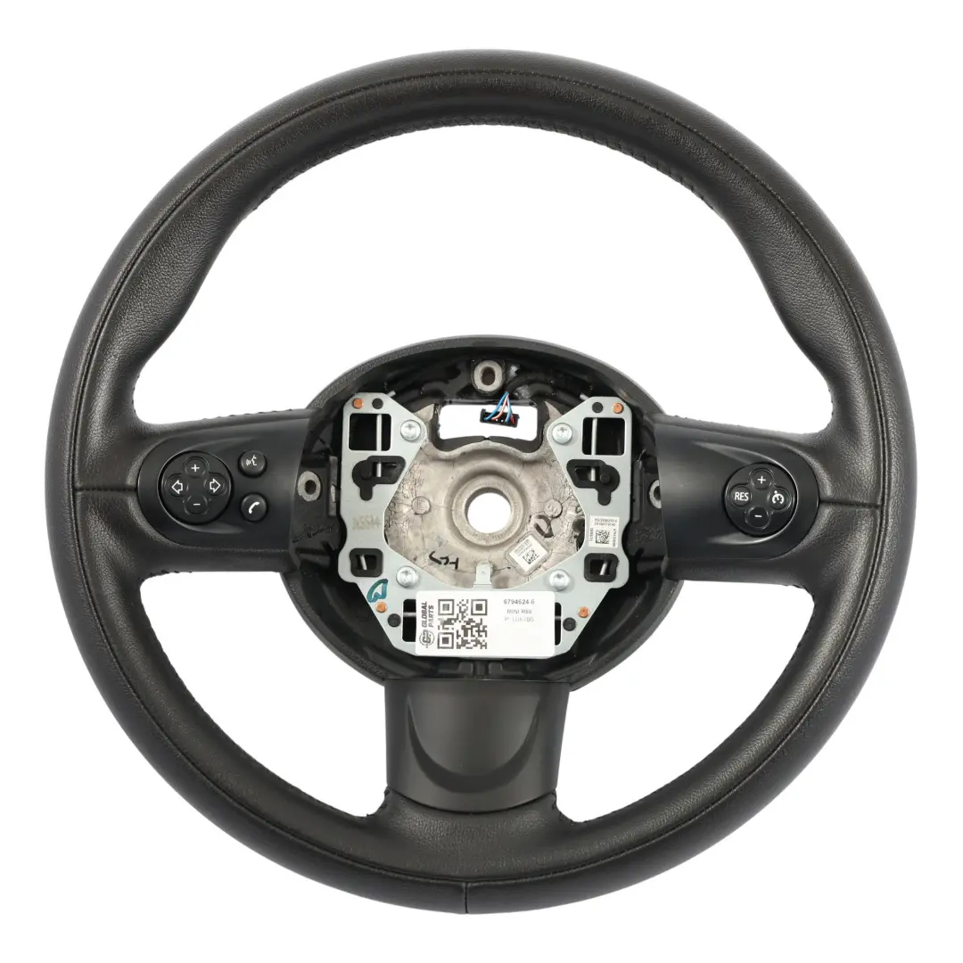 Mini Cooper R55 R56 LCI R60 Black Leather Sports Multifunction Steering Wheel