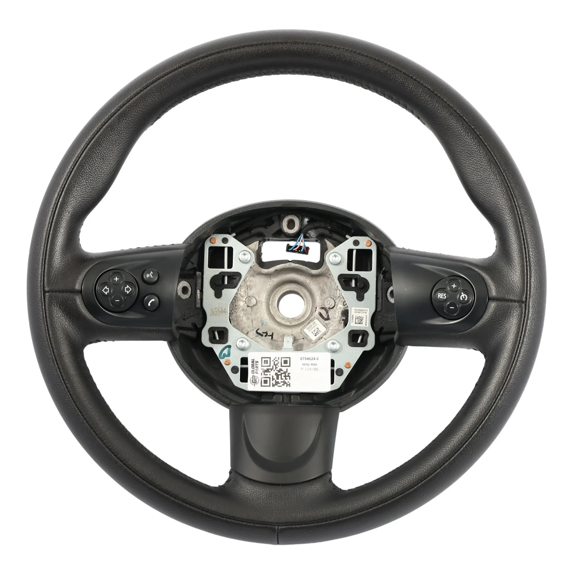 Mini Cooper R55 R56 LCI R60 Black Leather Sports Multifunction Steering Wheel