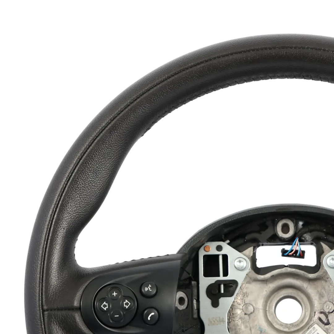 Mini Cooper R55 R56 LCI R60 Black Leather Sports Multifunction Steering Wheel