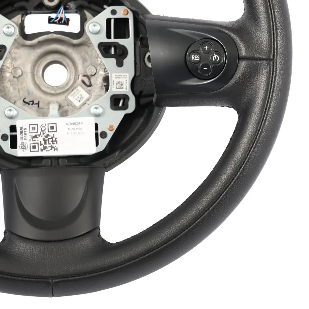 Mini Cooper R55 R56 LCI R60 Black Leather Sports Multifunction Steering Wheel