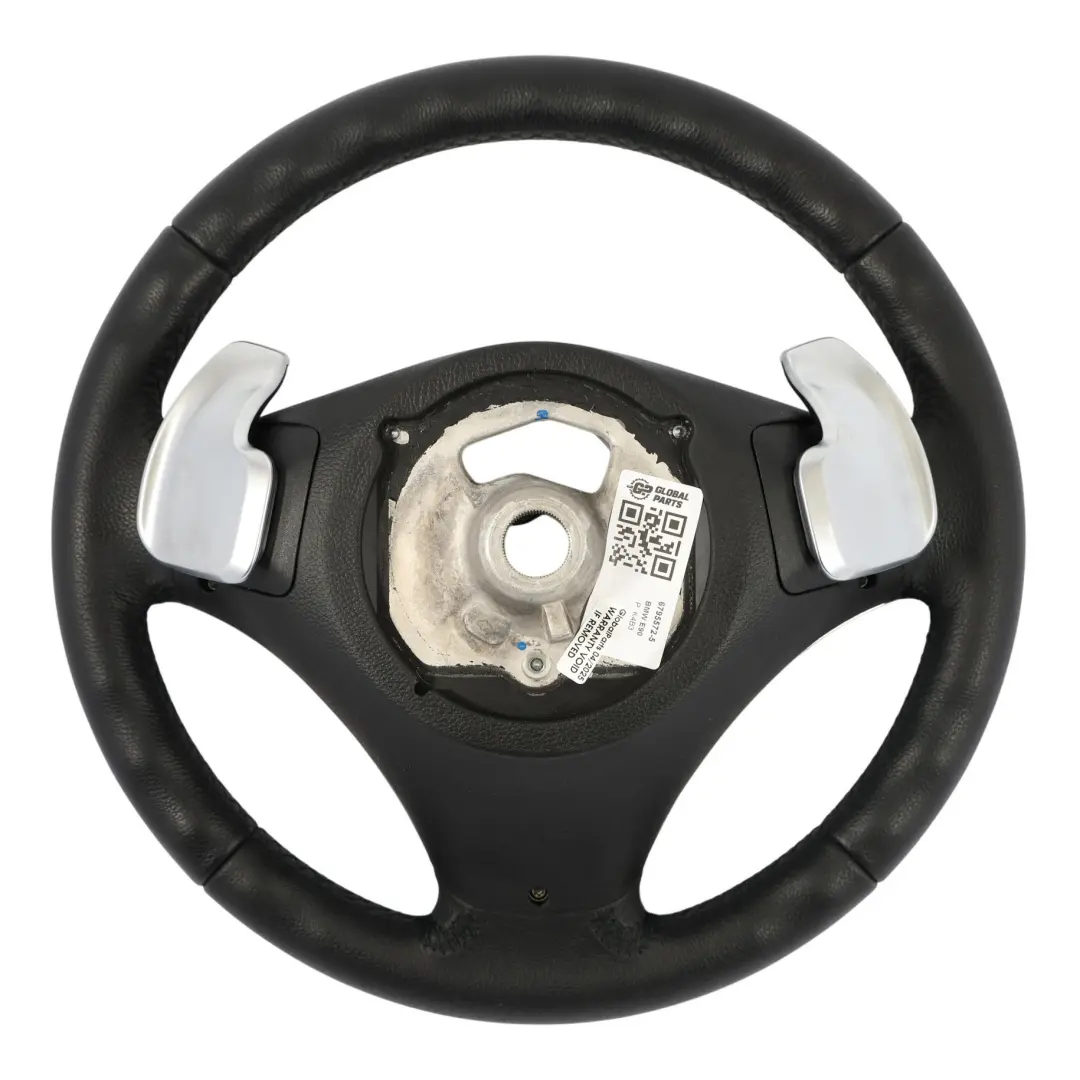Sport Steering Wheel BMW E87 E90 E91 Black Leather Multifunction Paddles 6795857