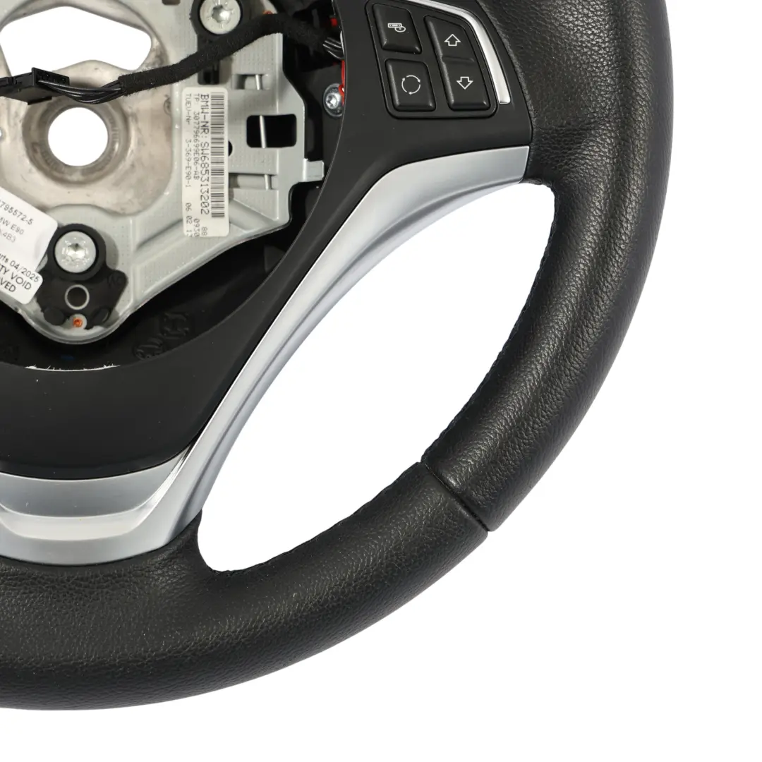 Sport Steering Wheel BMW E87 E90 E91 Black Leather Multifunction Paddles 6795857