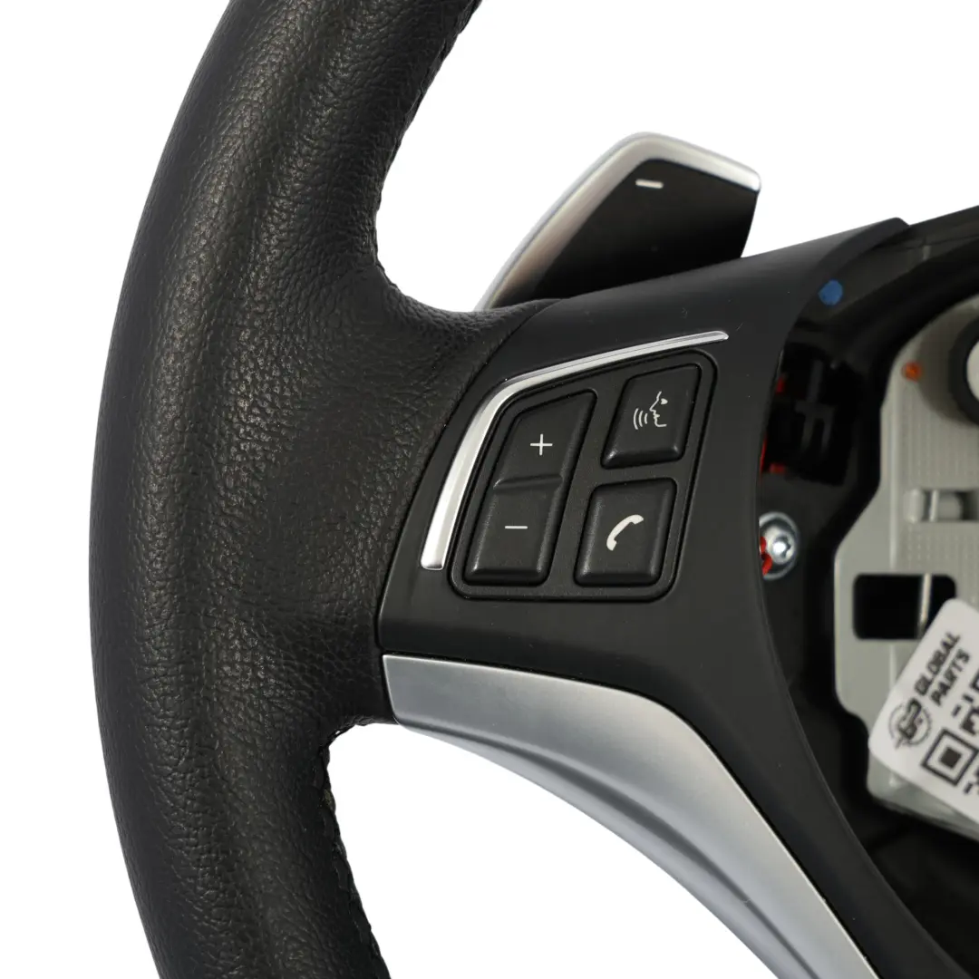 Sport Steering Wheel BMW E87 E90 E91 Black Leather Multifunction Paddles 6795857