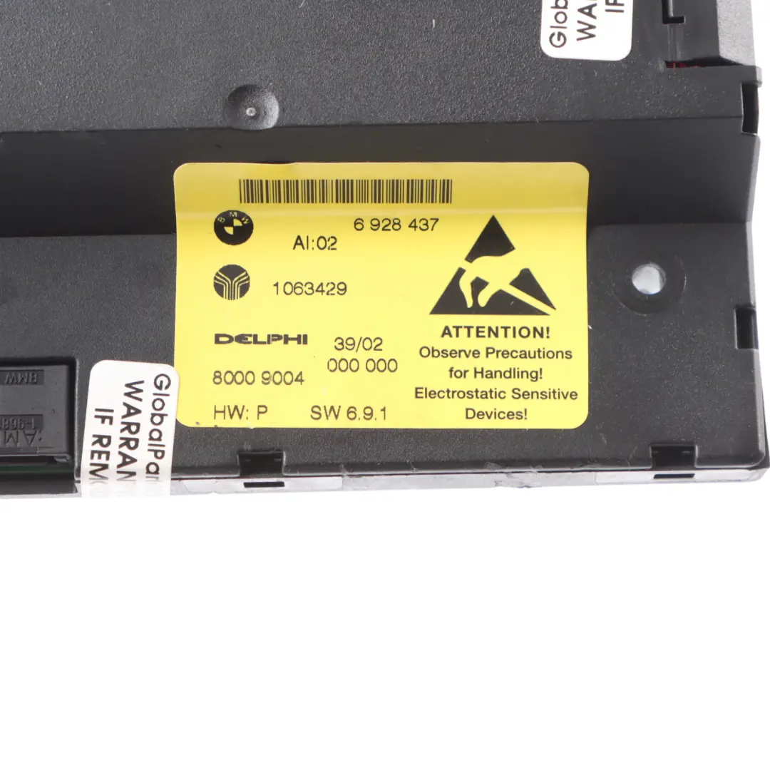 BMW E66 Rear Seat Bench Armrest Switch Module Control Unit ECU 6928437