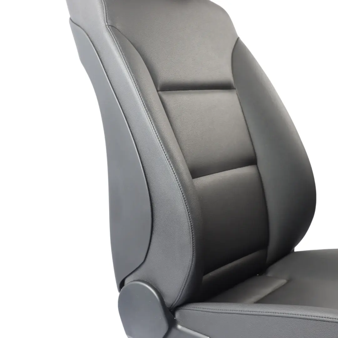 Front Seat BMW E60 E61 Heated Electric Imitation Leather Cover Left N/S Black