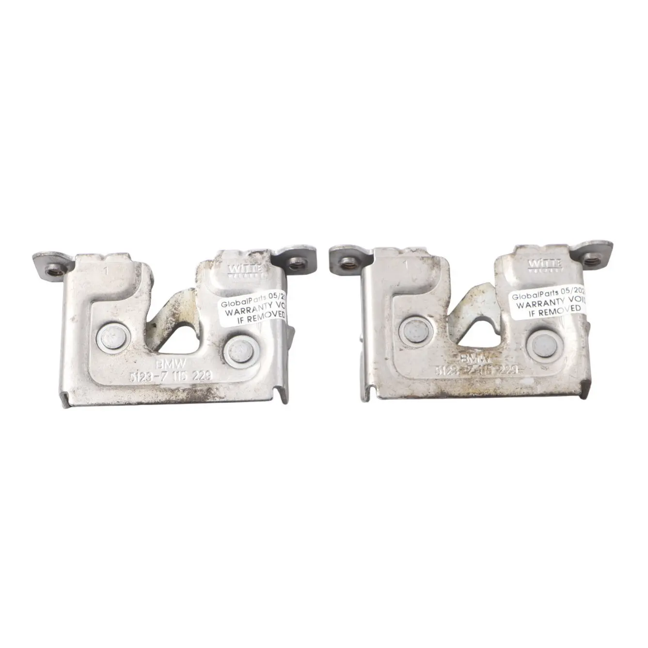 BMW E60 E81 E87 E90 E91 2x Bonnet Open Catch Lock Release Mechanism Set 7115229