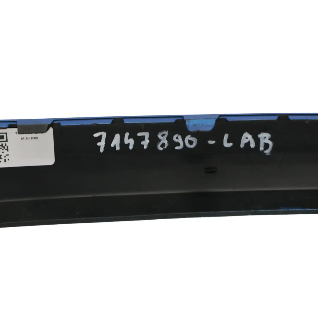 Mini Cooper S R56 R57 Rear Bumper Trim Panel Centre Laser Blue Metallic - A59