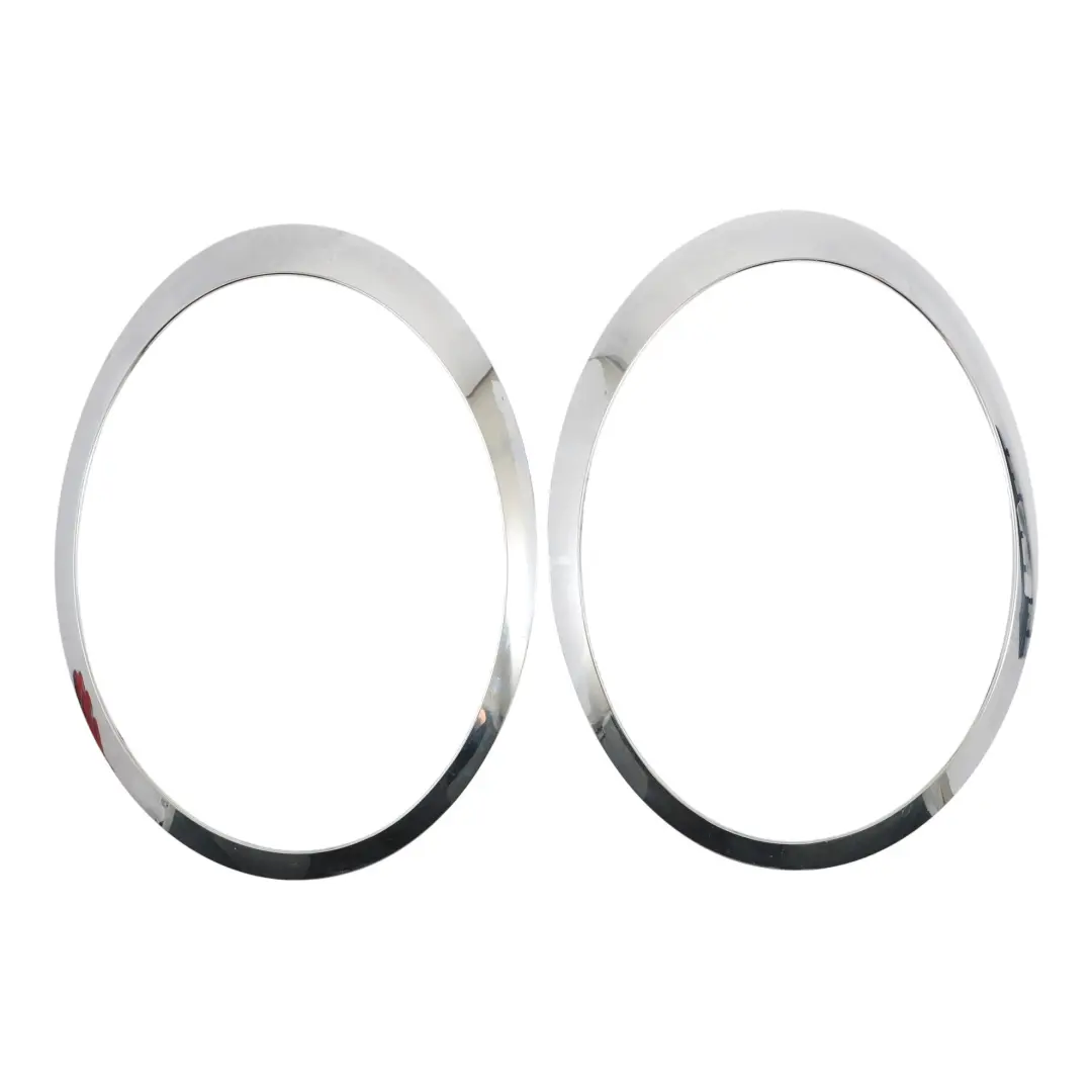 Mini R56 R57 Trim Ring Cover Headlight Front Lamps Left Right N/O/S Set Chrome