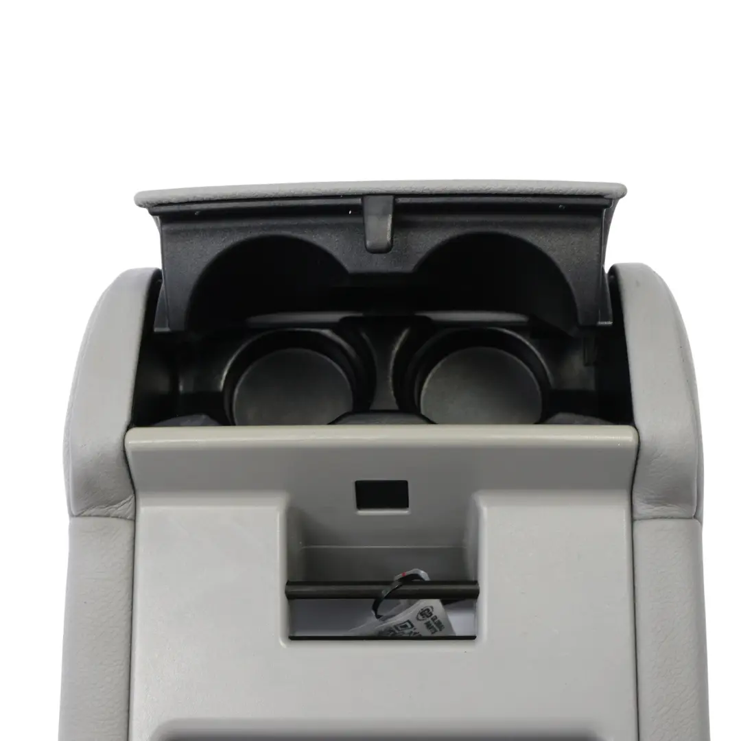 BMW X5 E70 Rear Seat Backrest Centre Armrest Shelf Cup Holder Leather Grey