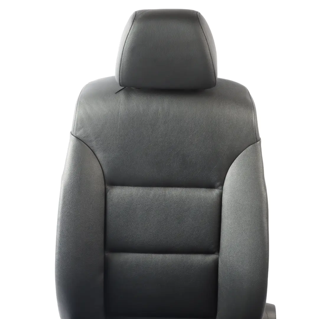 BMW 5 Reihe E60 E61 Vorne Links Sitz Leder Dakota Schwarz