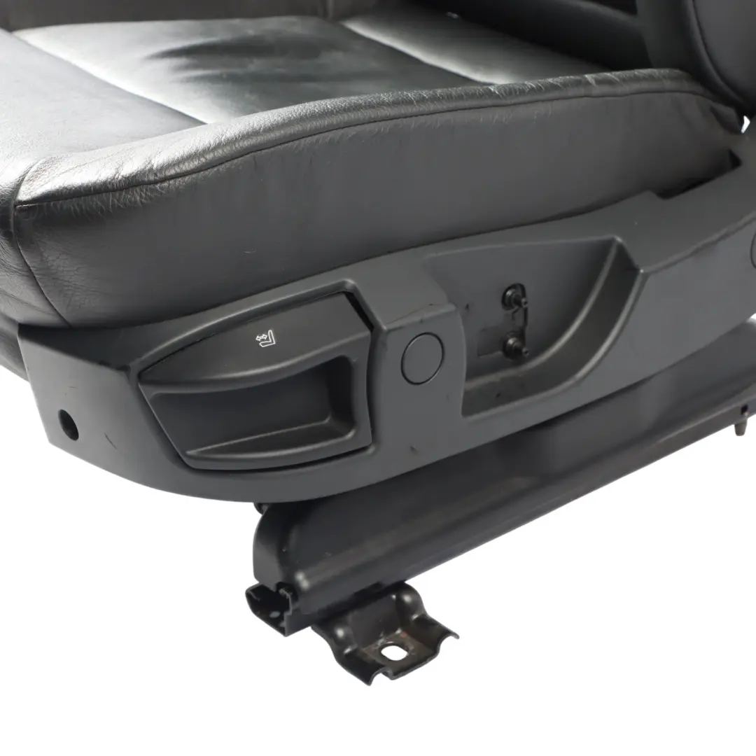 BMW 5 Reihe E60 E61 Vorne Links Sitz Leder Dakota Schwarz