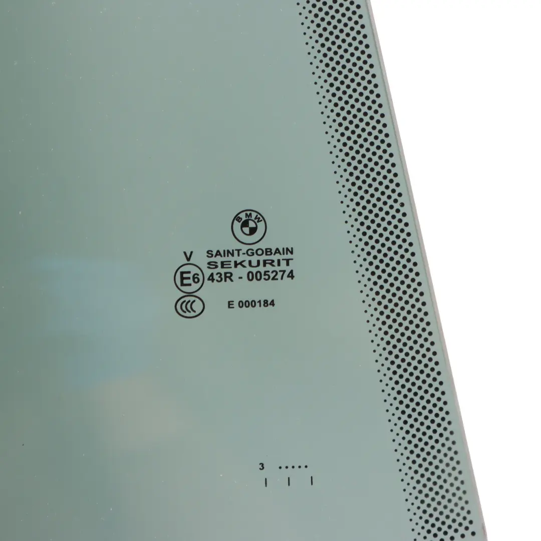 BMW F06 Gran Coupe Side Window Door Glass Rear Right O/S Green 7276970