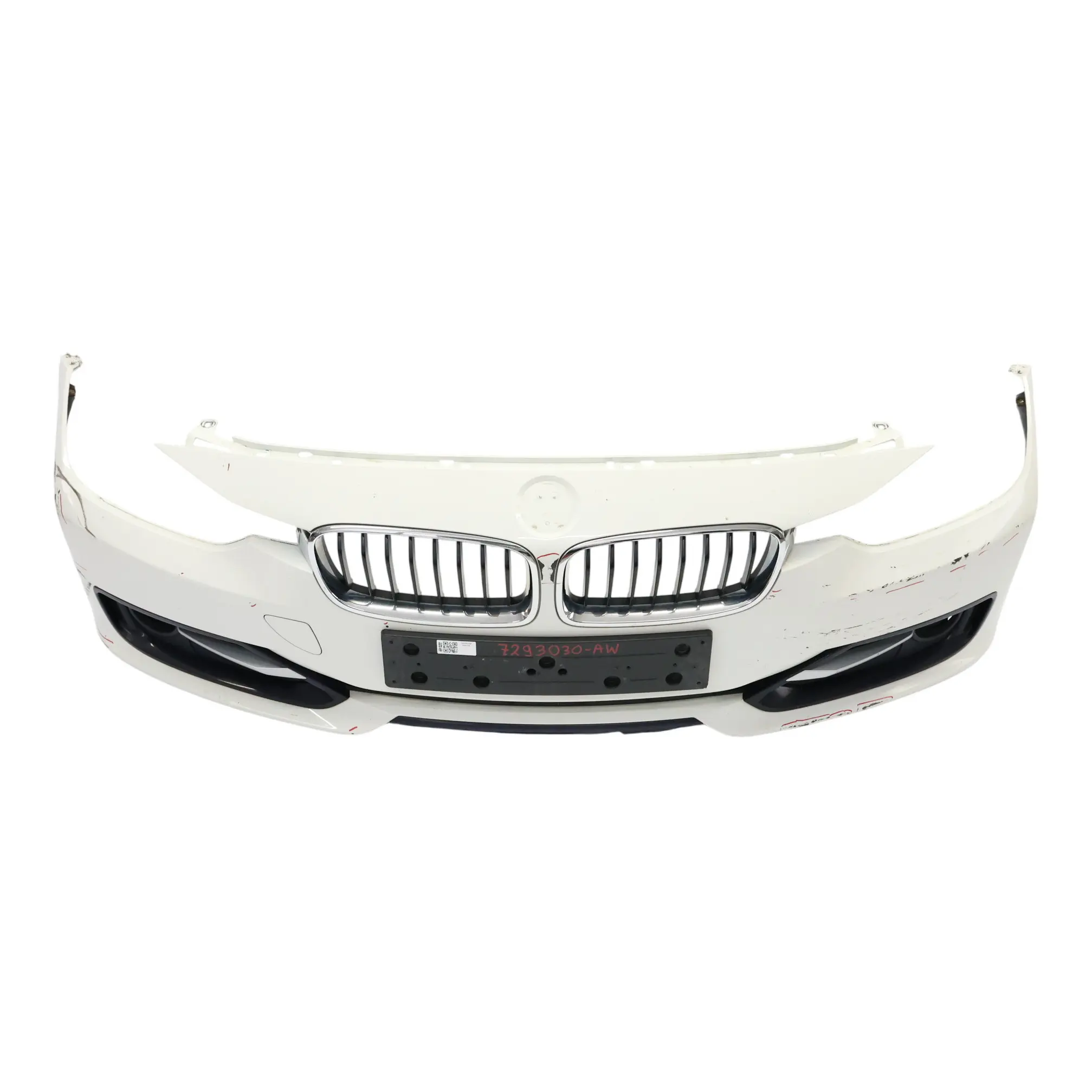 BMW F30 F31 Front Bumper Lines Trim Panel Alpinweiss 3 White - 300