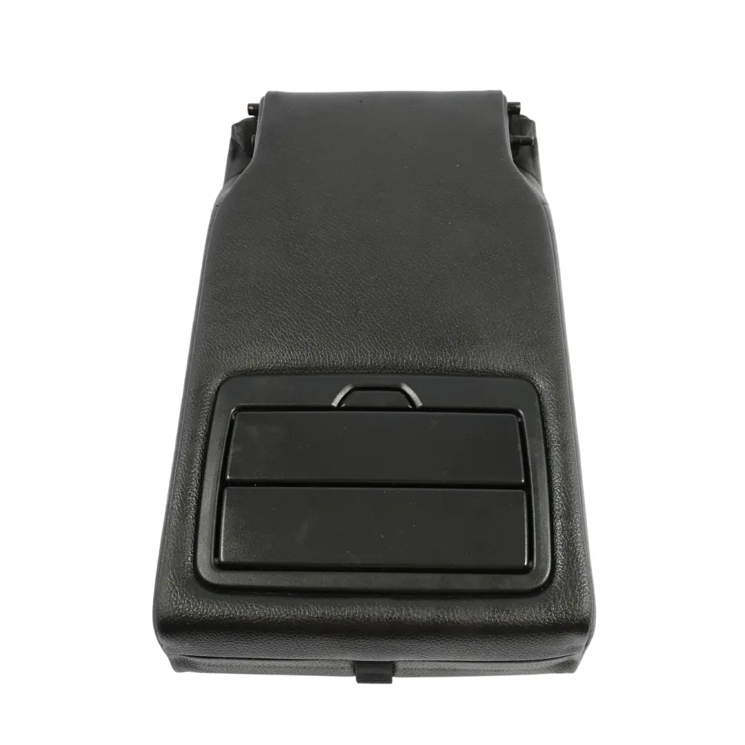 BMW F20 F30 F31 Rücksitz Armlehne Kopfstütze Cup Holder Konsole Schwarz Leder