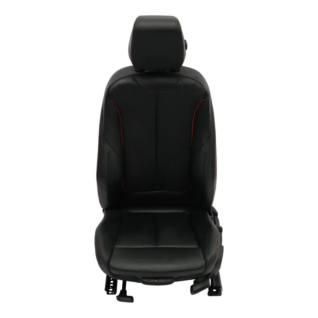 BMW F20 Sport Seat Front Left N/S Heated Leather Dakota Black Accent Red