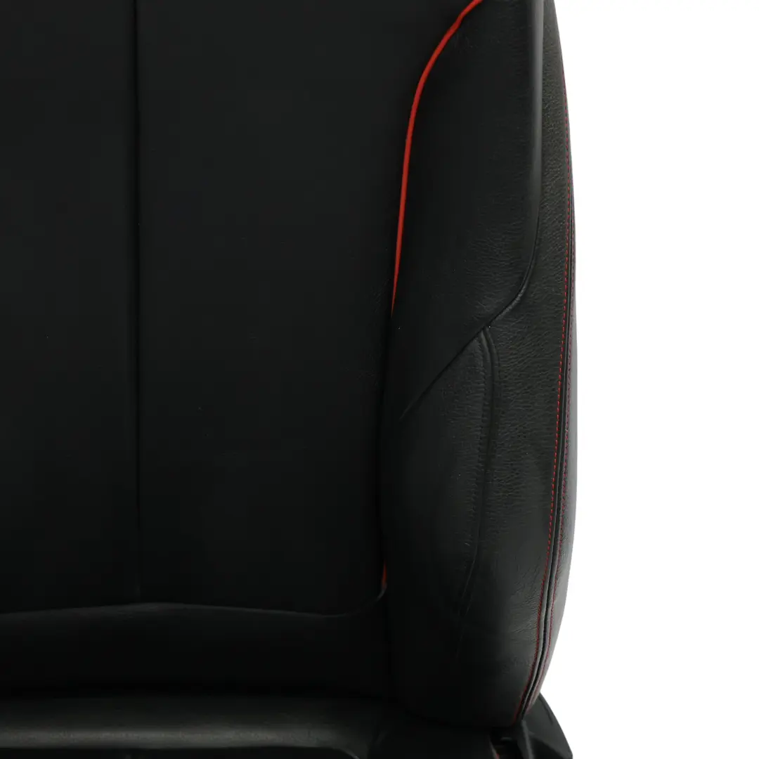 BMW F20 Sport Seat Front Left N/S Heated Leather Dakota Black Accent Red