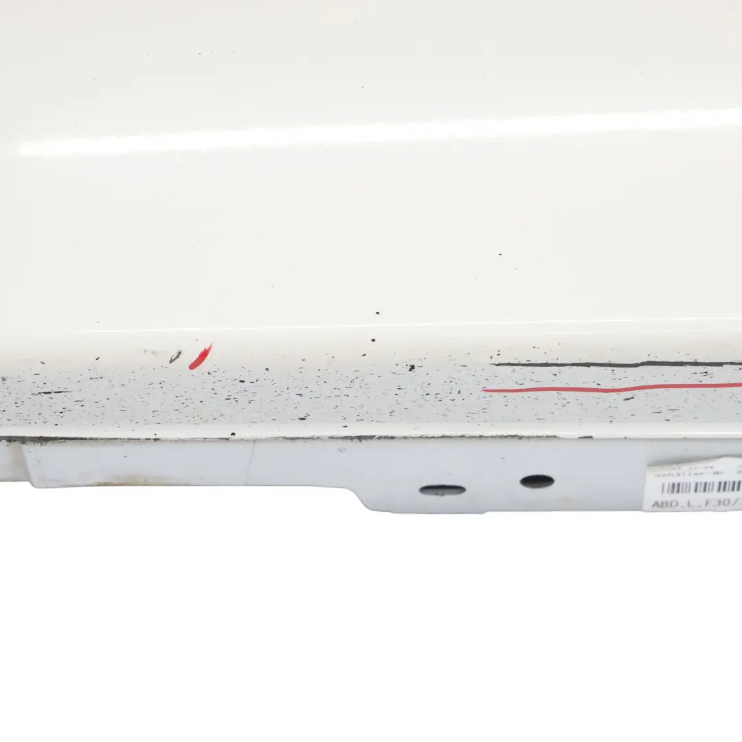BMW F30 F31 Sill Strip Side Skirt Cover Left N/S Alpinweiss Alpine White - 300