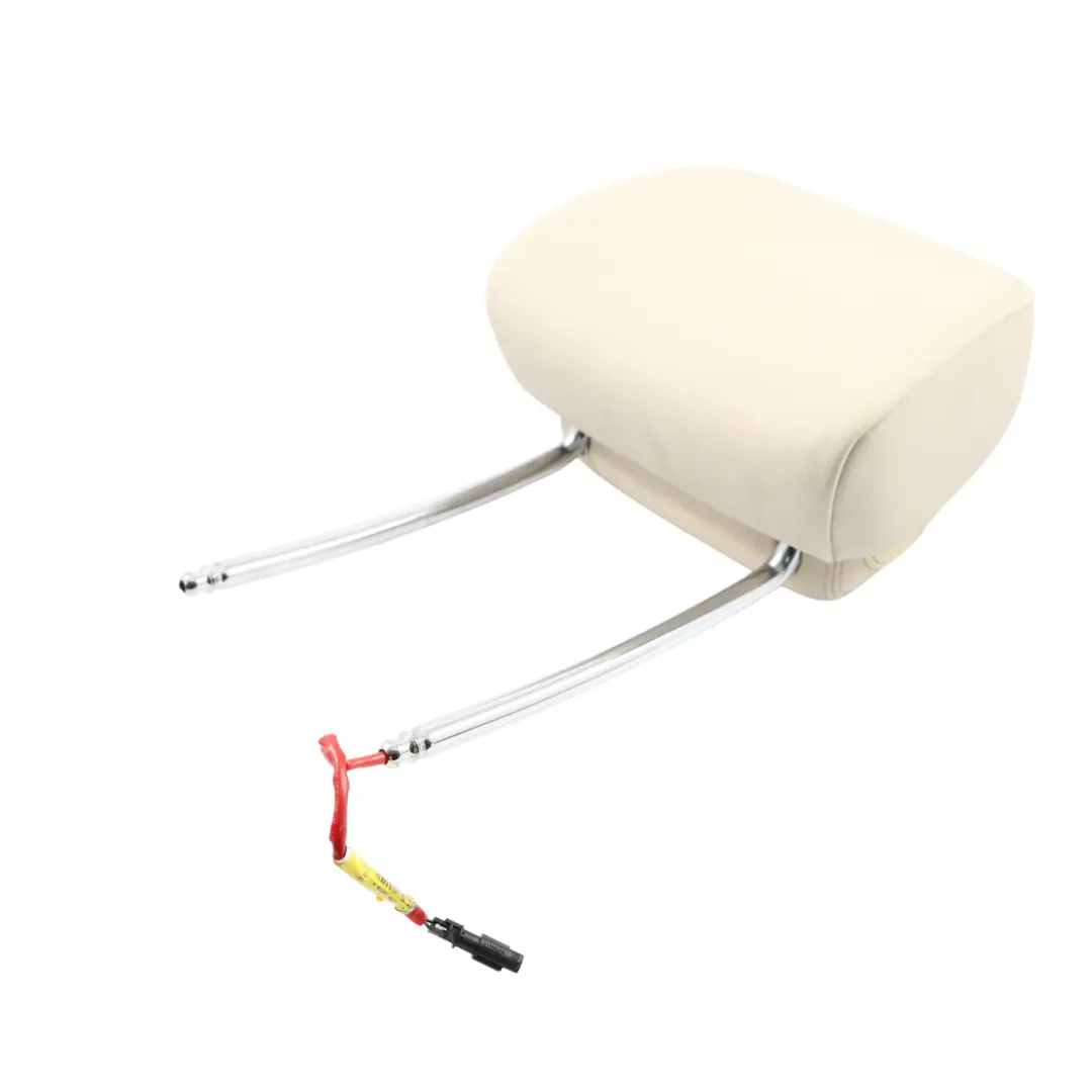 BMW F01 F02 Seat Headrest Electric Front Leather Ivory White 7319112