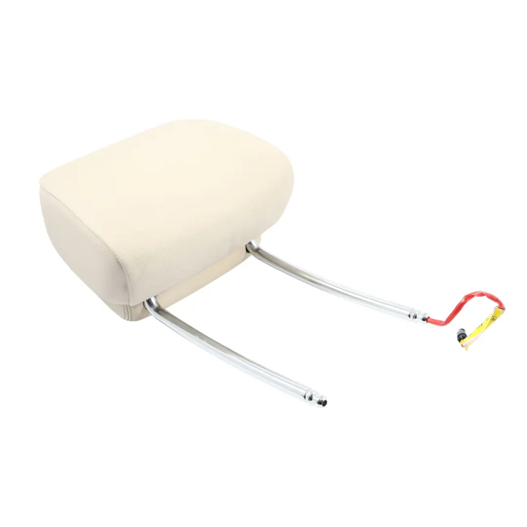 BMW F01 F02 Seat Headrest Electric Front Leather Ivory White 7319112