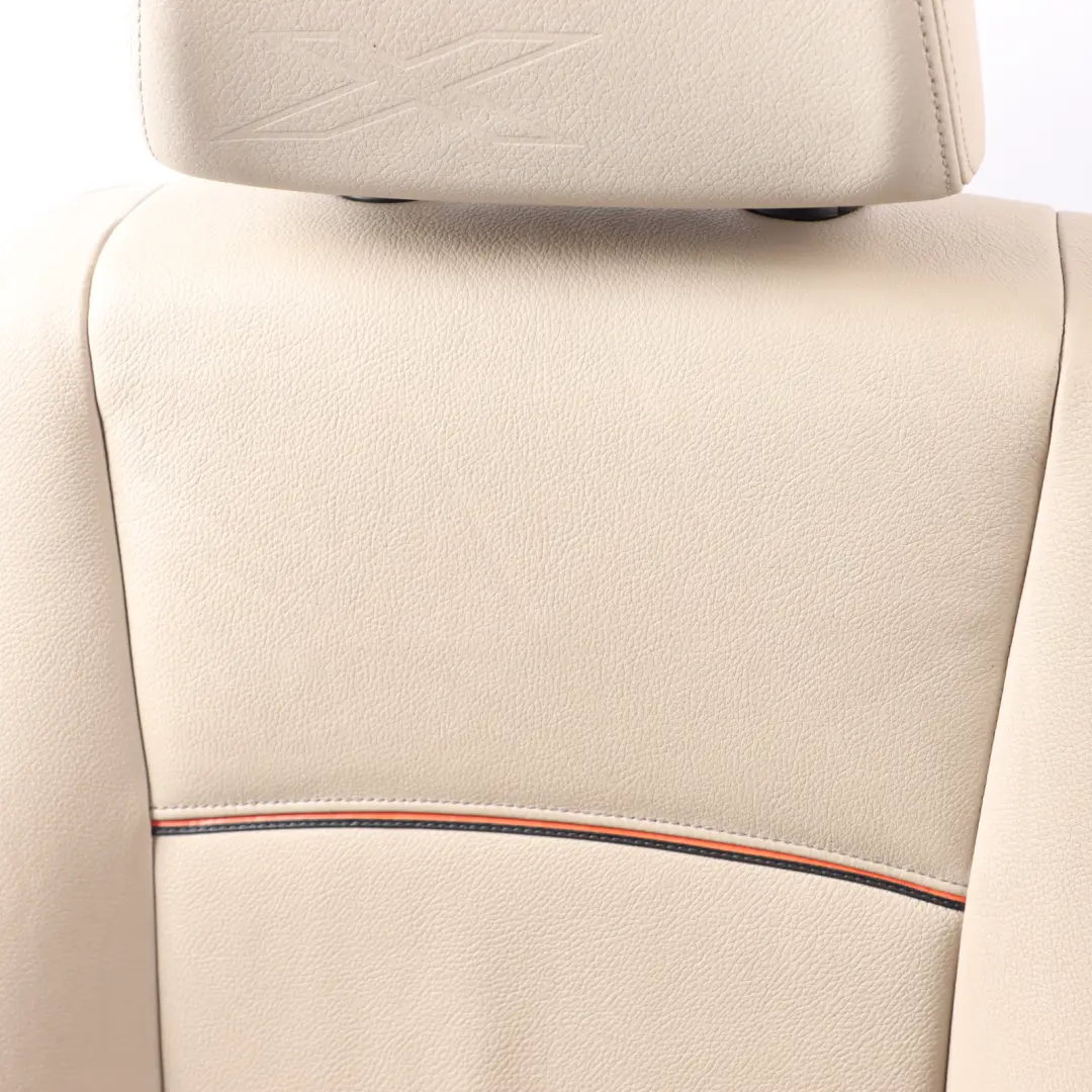 BMW X1 E84 Seat Front Left N/S Heated Leather Nevada Oyster Piping Black/Yellow