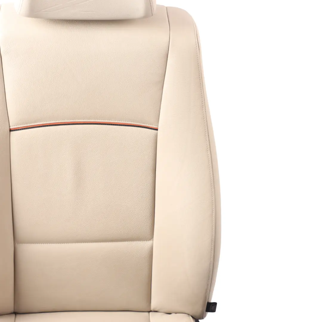 BMW X1 E84 Seat Front Left N/S Heated Leather Nevada Oyster Piping Black/Yellow