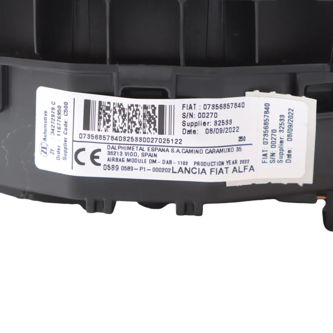 Citroen Relay Steering Wheel Driver's Side Air Module Unit 7356857840