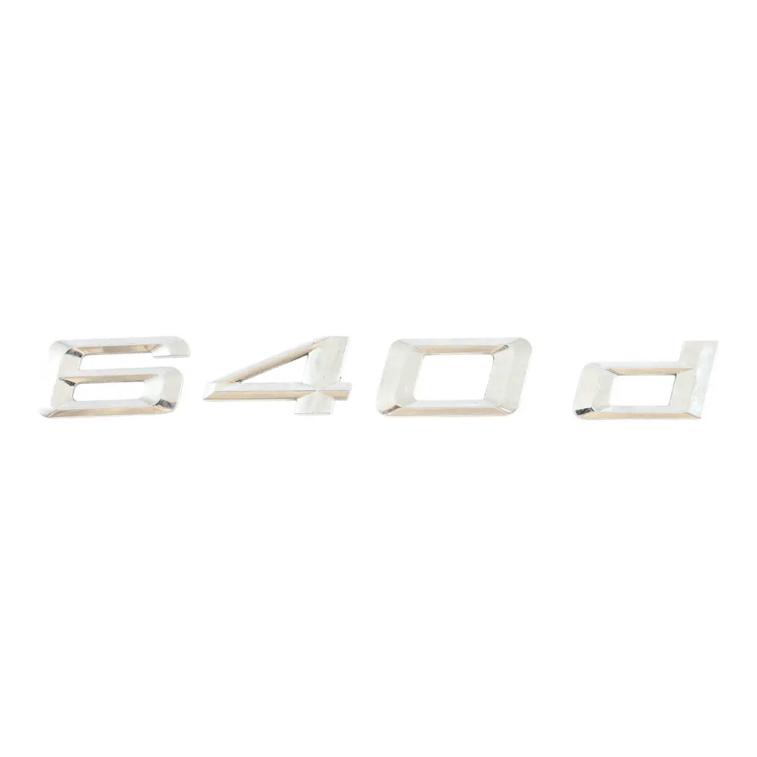 Lettering BMW F06 F12 F13 640d Rear Boot Trunk Lid Adhered Emblem Logo Badge