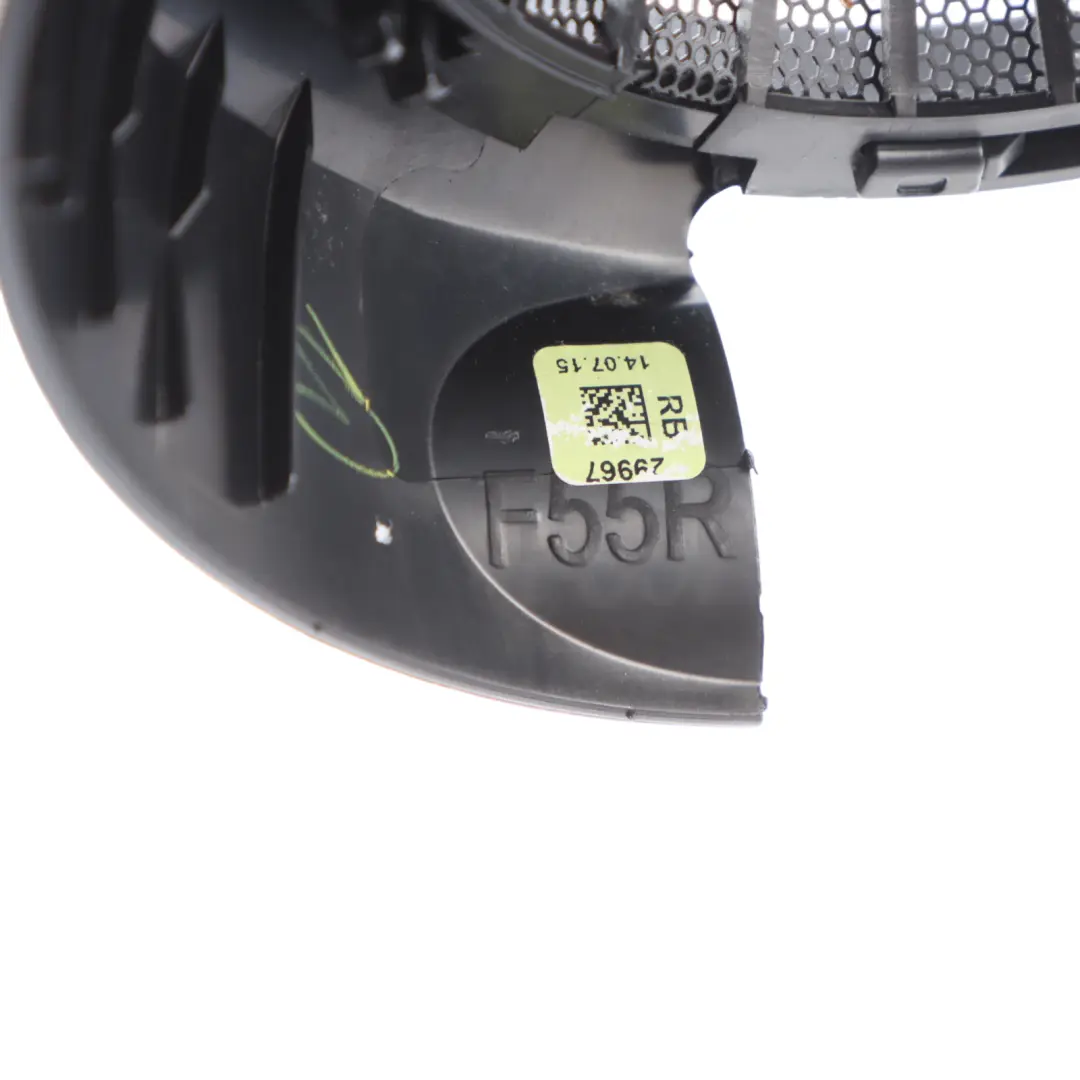 Mini Cooper One F55 Cover Trim Door Card Speaker Rear Right Black 7381256