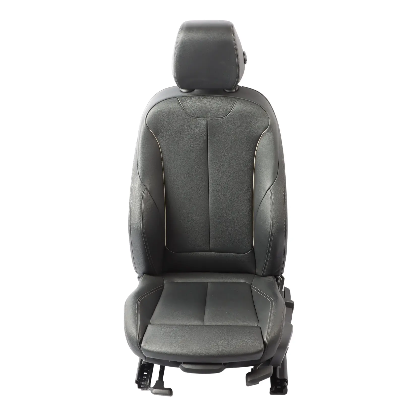 Front Sport Seat BMW F30 F31 LCI Left N/S Black Leather Oyster Dark Accent