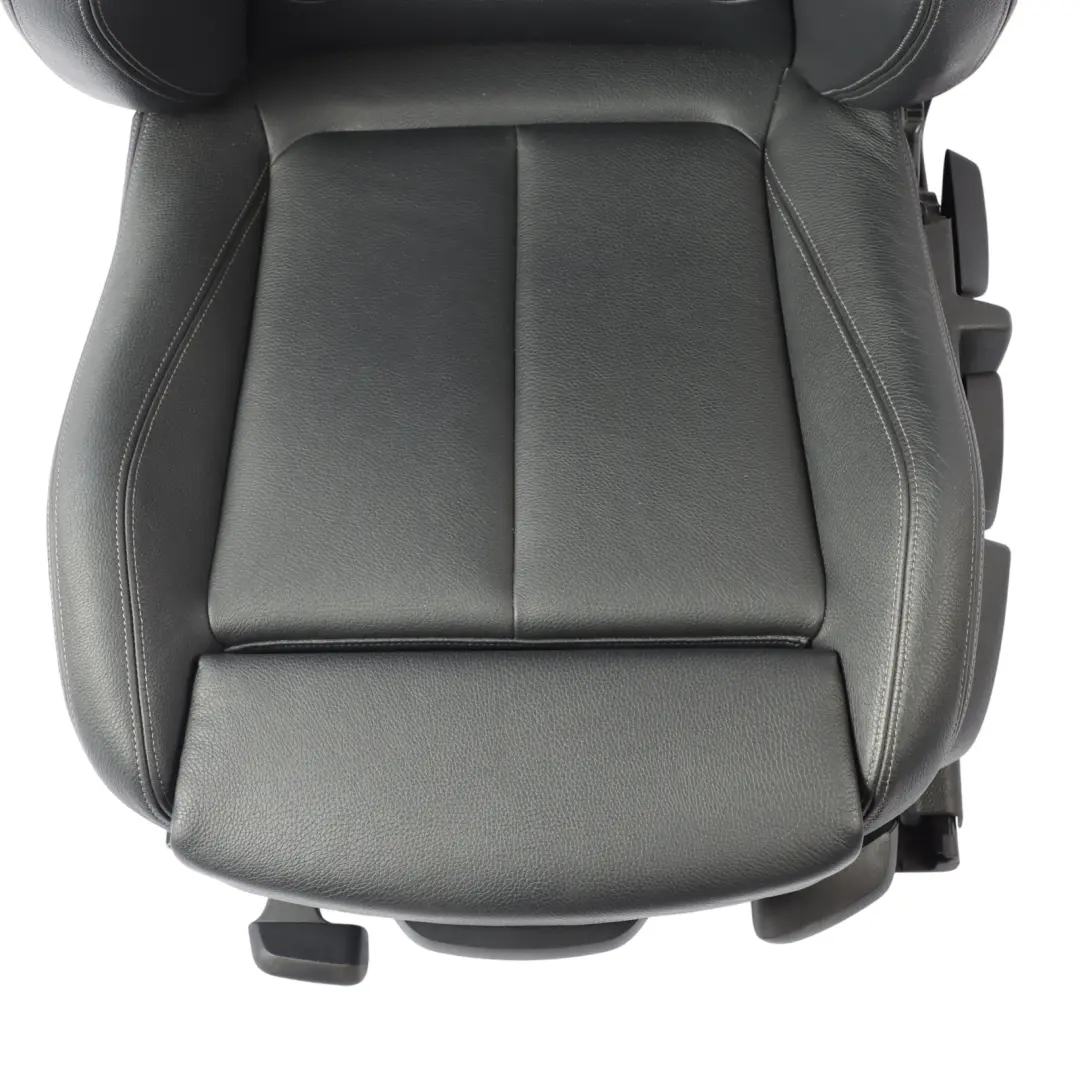 Front Sport Seat BMW F30 F31 LCI Left N/S Black Leather Oyster Dark Accent