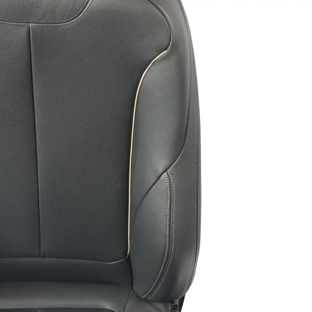 Front Sport Seat BMW F30 F31 LCI Left N/S Black Leather Oyster Dark Accent