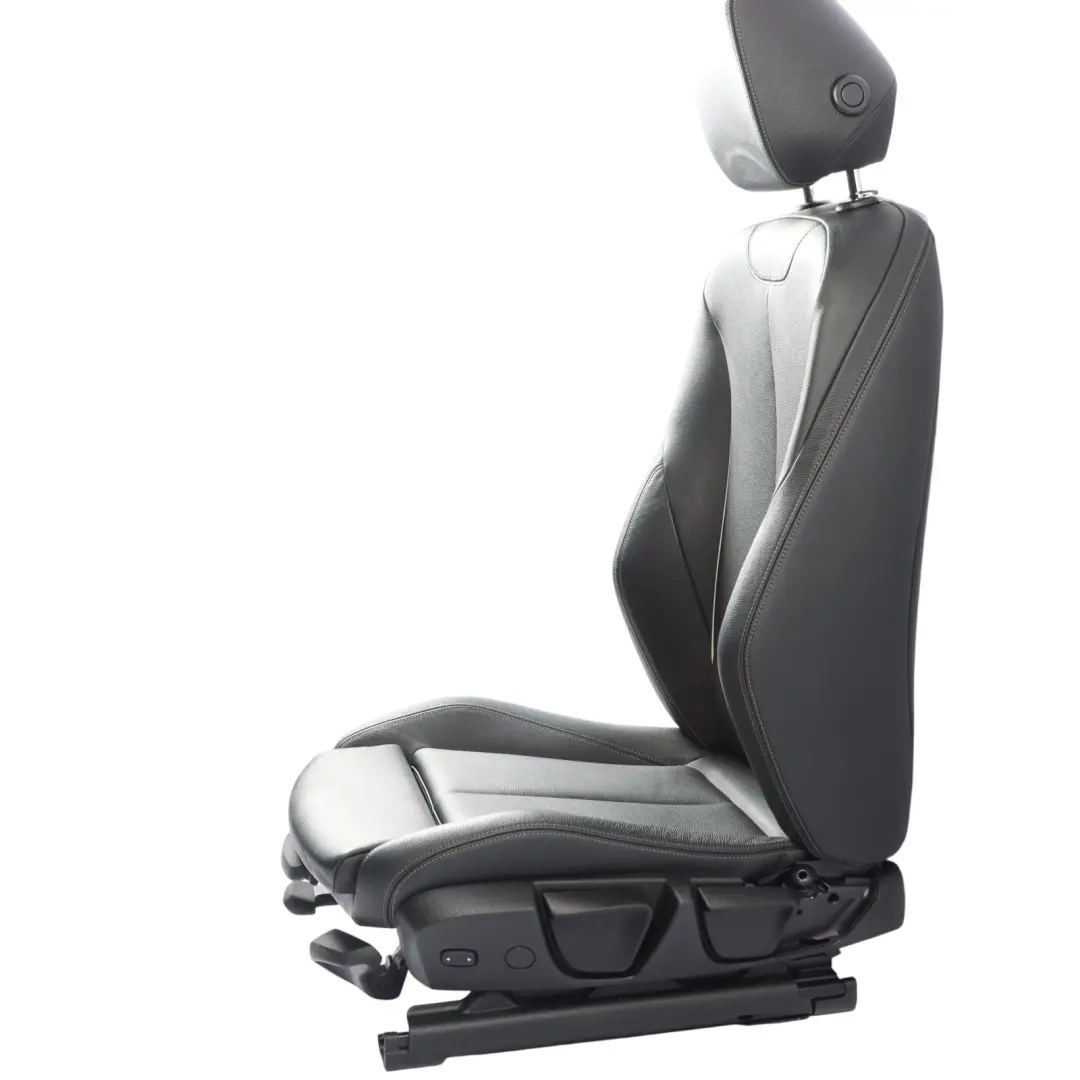 Front Sport Seat BMW F30 F31 LCI Left N/S Black Leather Oyster Dark Accent