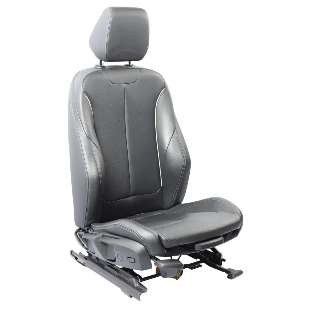 Front Sport Seat BMW F30 F31 LCI Right O/S Black Leather Oyster Dark Accent