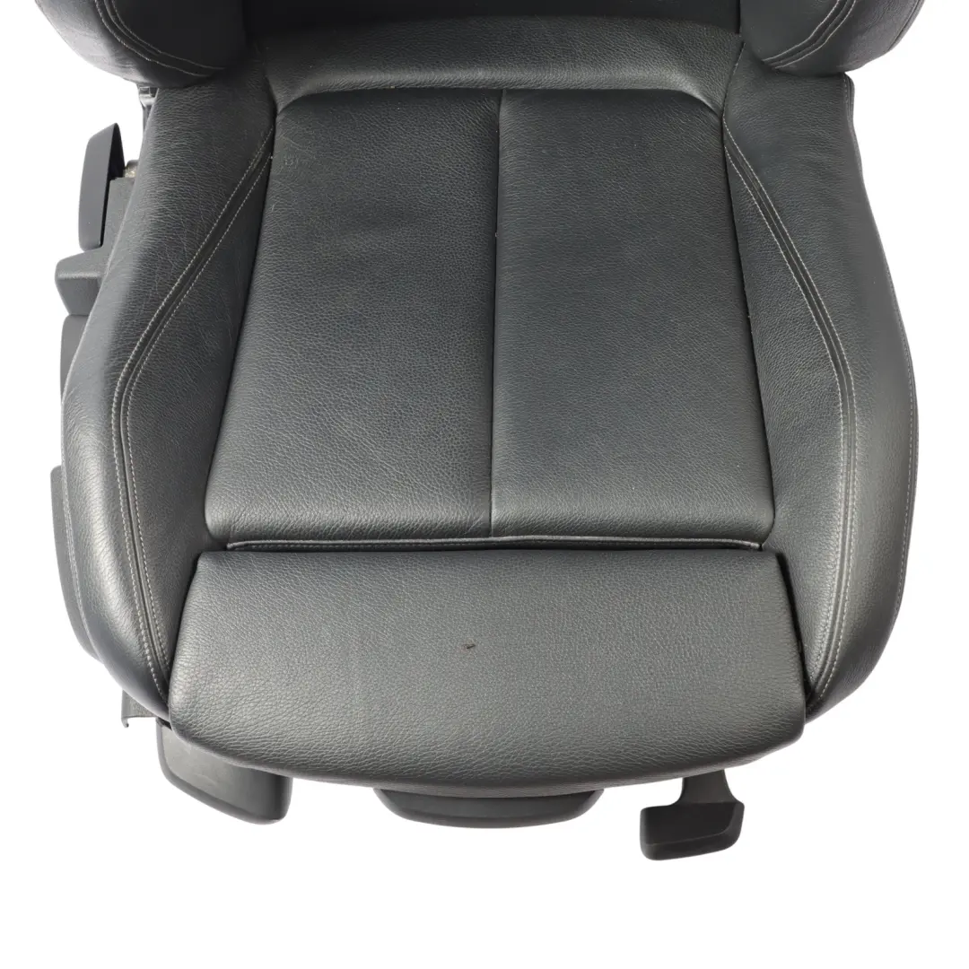Front Sport Seat BMW F30 F31 LCI Right O/S Black Leather Oyster Dark Accent