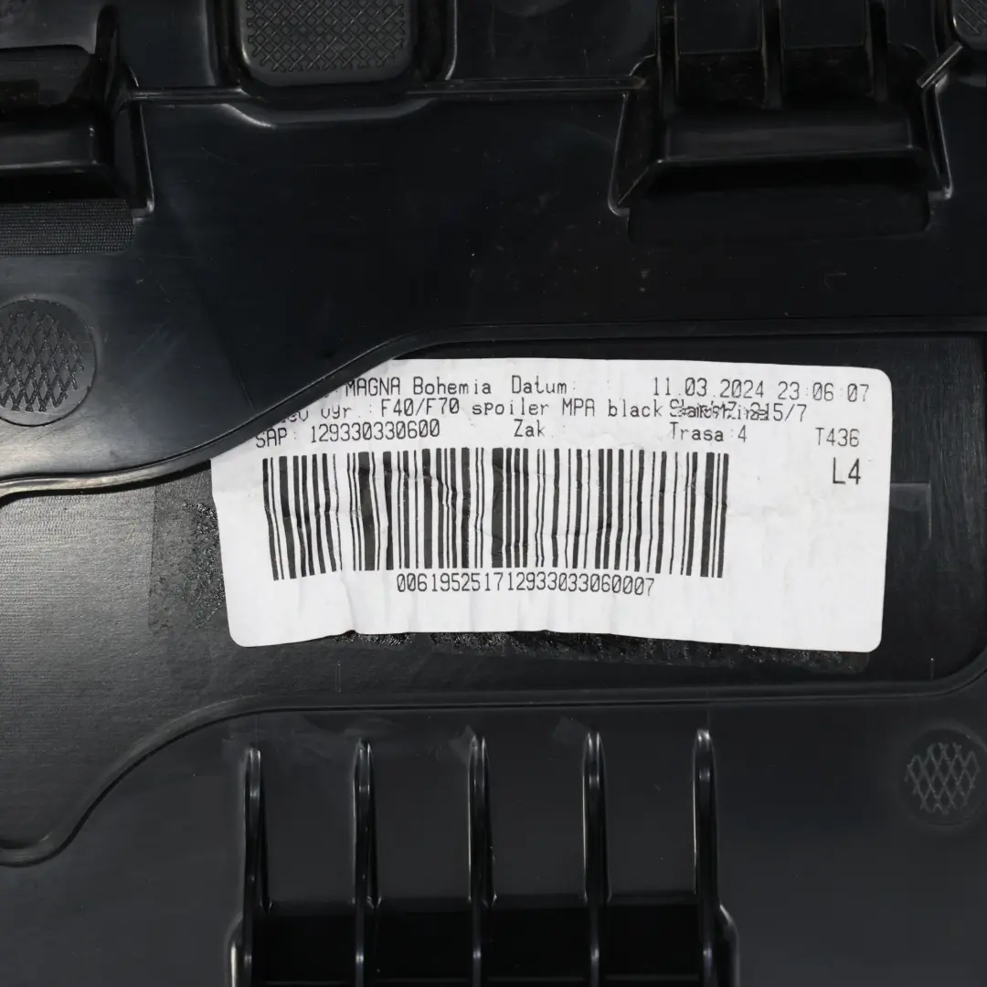 BMW F40 M Sport Spoiler Aileron Arrière De Coffre Black Sapphire Metallic - 475
