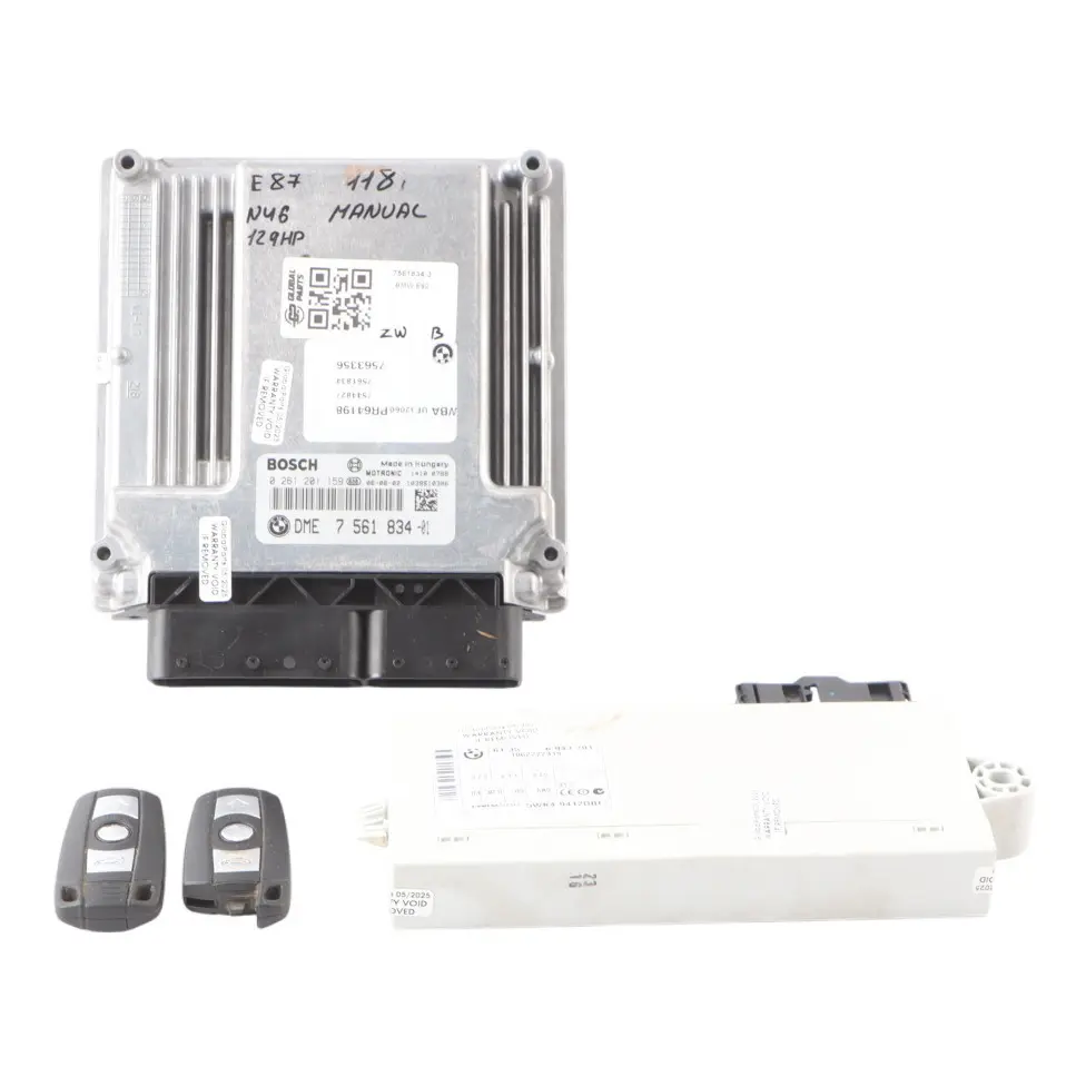BMW E87 E90 N46 118i 318i 129HP ECU KIT DME CAS2 + 2 Keys 7561834 Manual