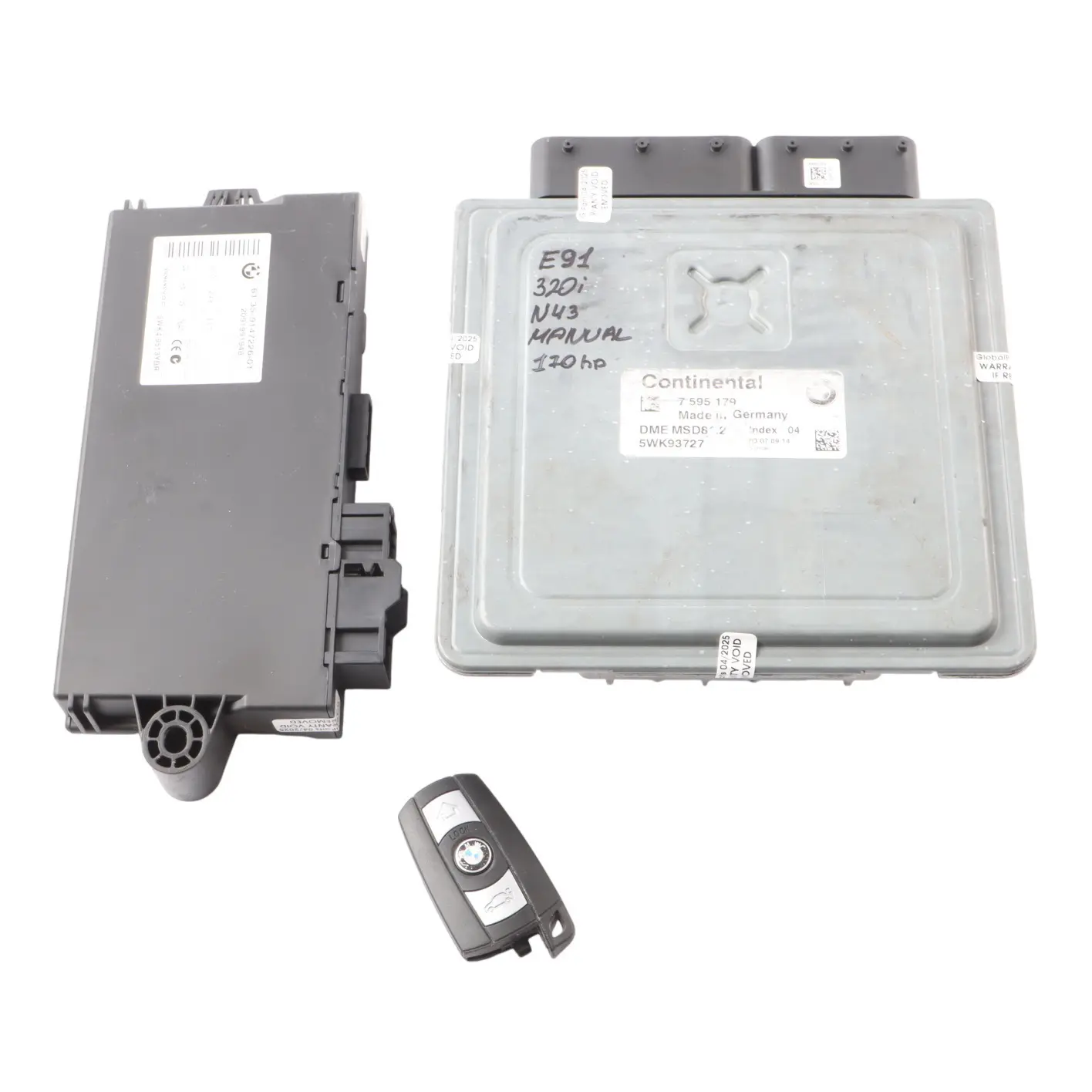 BMW E81 E87 LCI E90 N43 120i 320i 1.6 Petrol ECU Kit DME 7595179 CAS3 Key