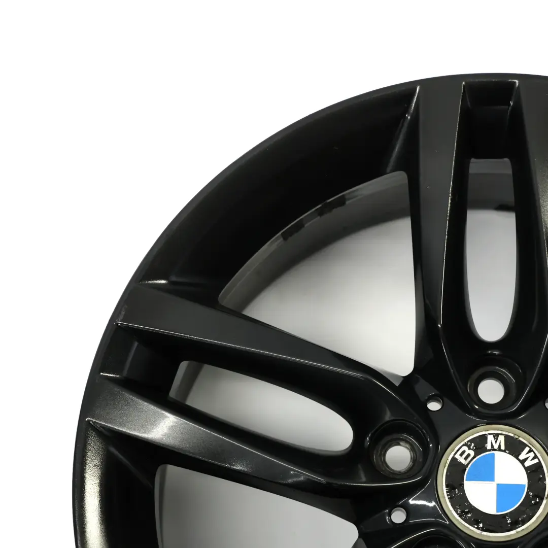 BMW F20 F21 Cerchio posteriore lega nera 18" ET:52 8J M Doppie razze 461 7846785