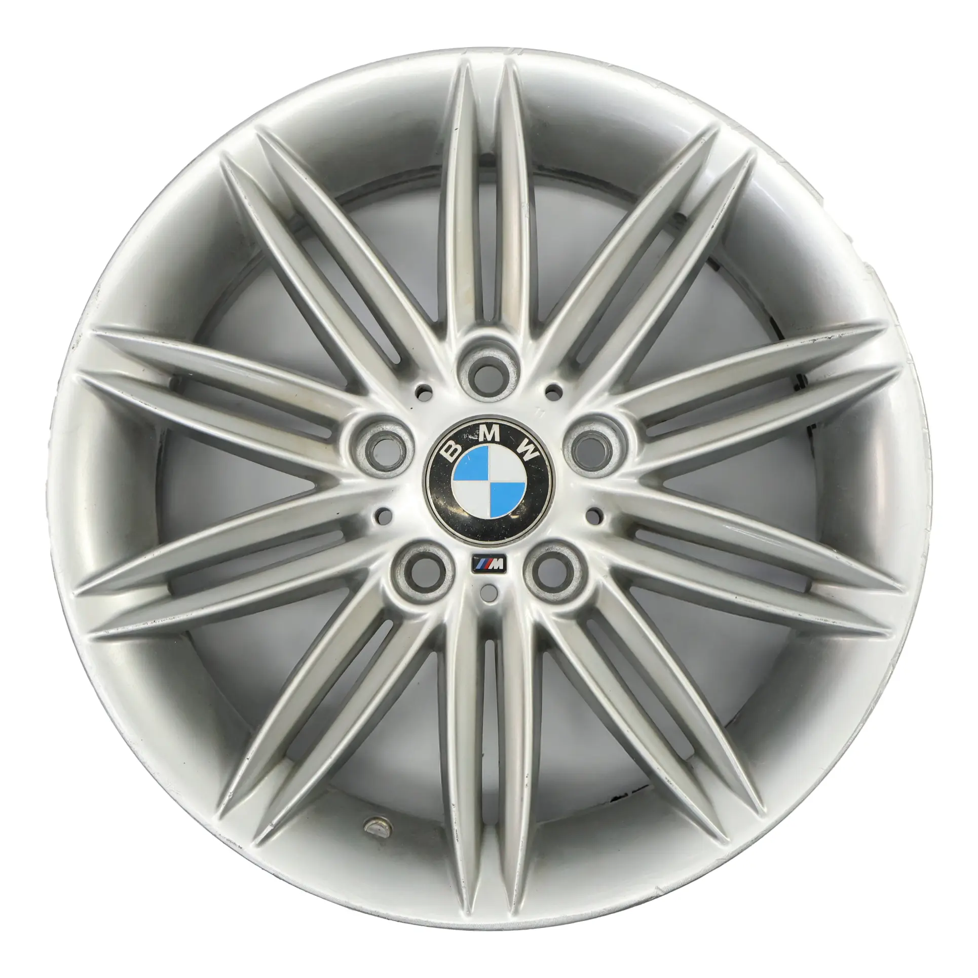 BMW E81 E82 E87 E88 Silver Wheel Alloy Rim 17" 7J ET:47 M Double Spoke 207