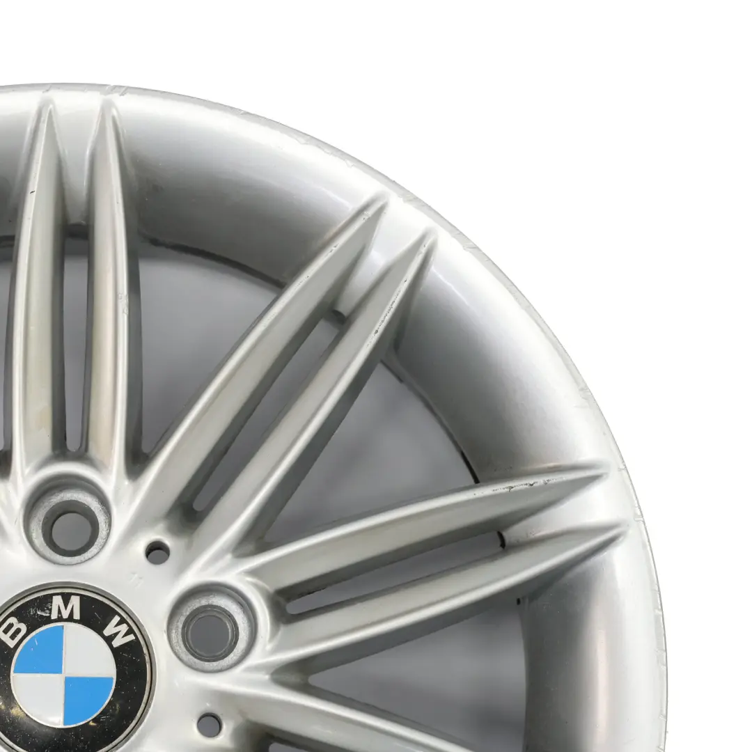 BMW E81 E82 E87 E88 Silver Wheel Alloy Rim 17" 7J ET:47 M Double Spoke 207